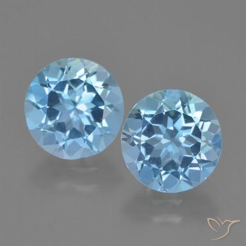 4.72ctw Naturel Bleu Suisse Topaze, Tour, VS