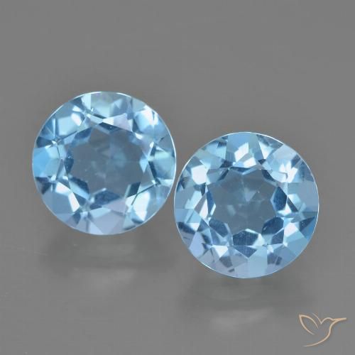 4.55ctw Naturel Bleu ciel Topaze, Tour, VS