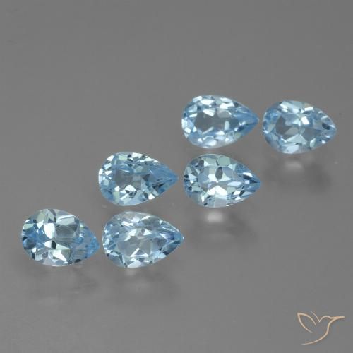 3.54ctw Naturel Bleu Suisse Topaze, En forme de poire, VS