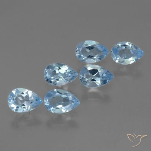3.22ctw Naturel Bleu ciel Topaze, En forme de poire, VS