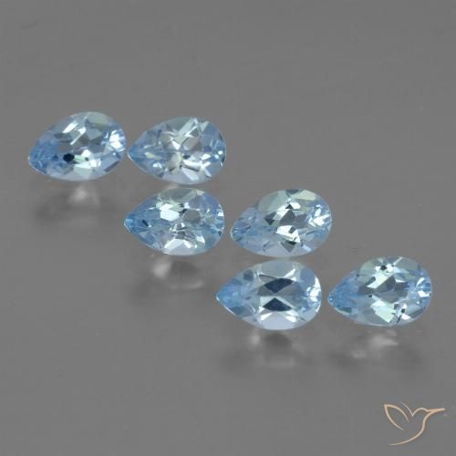 3.10ctw Naturel Bleu ciel Topaze, En forme de poire, VS