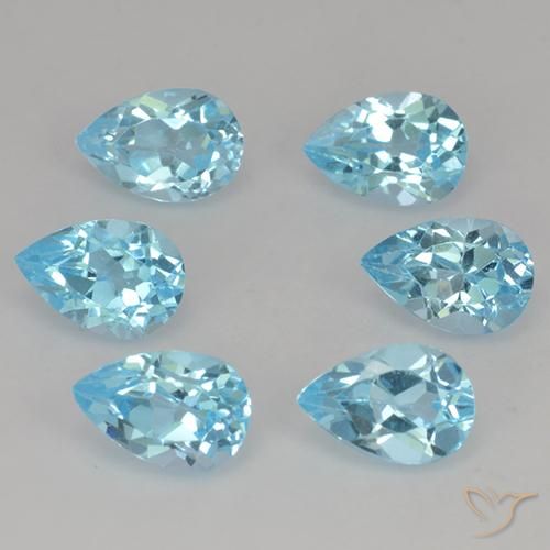 Shop natural 3.56ct Bleu Suisse Topaze gems, En forme de poire, from Brésil at GemSelect. In stock, global shipping!