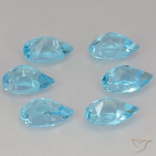 Shop natural 3.56ct Bleu Suisse Topaze gems, En forme de poire, from Brésil at GemSelect. In stock, global shipping!