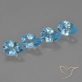 Shop natural 3.20ct Bleu Suisse Topaze gems, En forme de poire, from Brésil at GemSelect. In stock, global shipping!