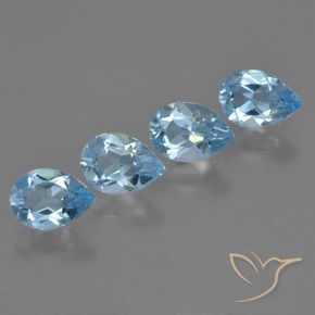 Shop natural 2.96ct Bleu Suisse Topaze gems, En forme de poire, from Brésil at GemSelect. In stock, global shipping!