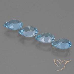 Shop natural 2.96ct Bleu Suisse Topaze gems, En forme de poire, from Brésil at GemSelect. In stock, global shipping!