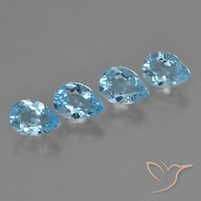Shop natural 3.31ct Bleu Suisse Topaze gems, En forme de poire, from Brésil at GemSelect. In stock, global shipping!