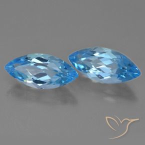 Shop natural 7.66ct Bleu Suisse Topaze gems, Marquise, from Brésil at GemSelect. In stock, global shipping!