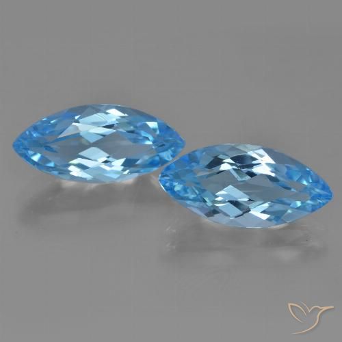 Shop natural 7.27ct Bleu Suisse Topaze gems, Marquise, from Brésil at GemSelect. In stock, global shipping!