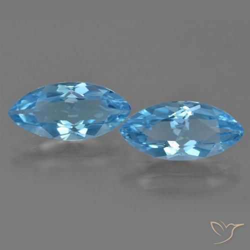 Shop natural 7.12ct Bleu Suisse Topaze gems, Marquise, from Brésil at GemSelect. In stock, global shipping!