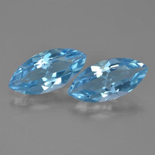 Achetez naturel 7.03ct Bleu Suisse Topaze gems, Marquise, En provenance Brésil chez GemSelect. En stock, livraison internationale!