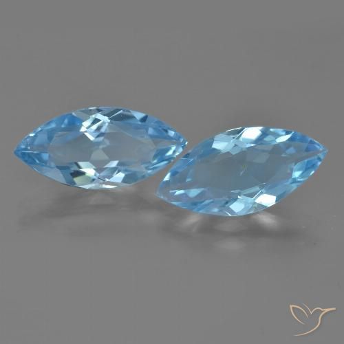 6.44ctw Naturel Bleu ciel Topaze, Marquise, VVS