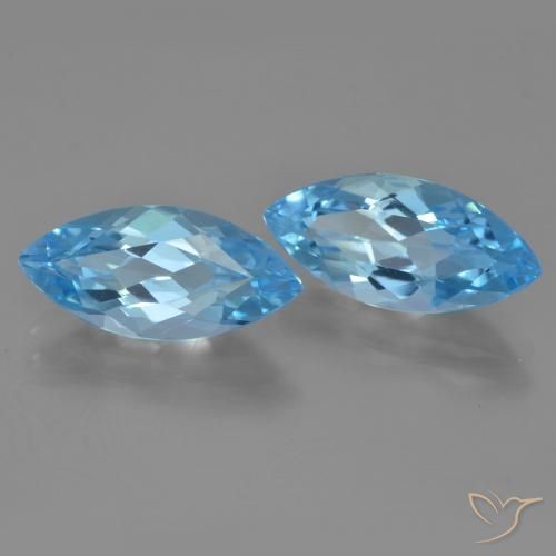 Shop natural 7.46ct Bleu Suisse Topaze gems, Marquise, from Brésil at GemSelect. In stock, global shipping!