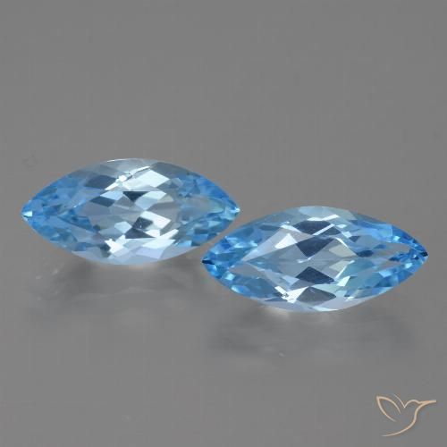 Shop natural 7.57ct Bleu Suisse Topaze gems, Marquise, from Brésil at GemSelect. In stock, global shipping!