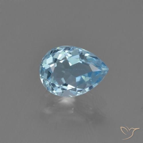 0.92ct Naturel Bleu ciel Topaze, En forme de poire, VVS-VS