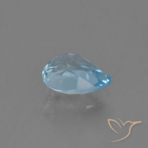 Topaze Bleu ciel naturelle En forme de poire, 0.92 ct, VVS-VS