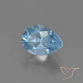 Topaze Bleu Suisse naturelle En forme de poire, 0.93 ct, VVS-VS