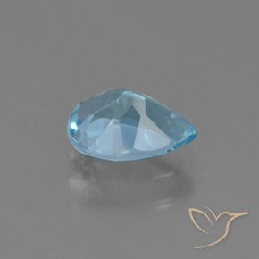 Topaze Bleu Suisse naturelle En forme de poire, 0.93 ct, VVS-VS