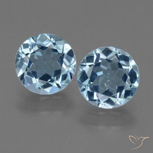 4.25ctw Naturel Bleu ciel Topaze, Tour, VVS-VS