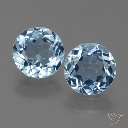 4.39ctw Naturel Bleu ciel Topaze, Tour, VVS-VS