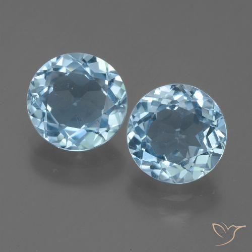 4.46ctw Naturel Bleu ciel Topaze, Tour, VVS-VS