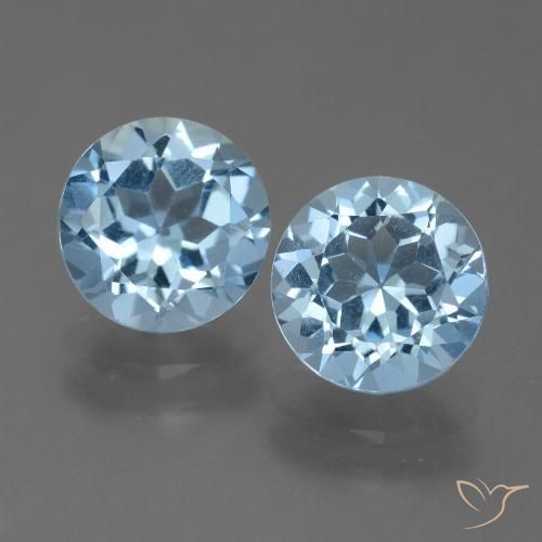 4.74ctw Naturel Bleu ciel Topaze, Tour, VVS-VS