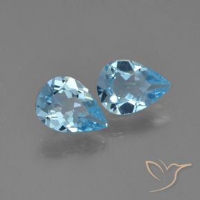 Shop natural 1.28ct Bleu ciel Topaze gems, En forme de poire, from Brésil at GemSelect. In stock, global shipping!