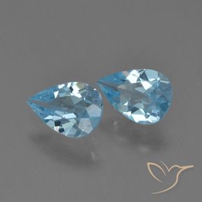 Shop natural 1.45ct Bleu Suisse Topaze gems, En forme de poire, from Brésil at GemSelect. In stock, global shipping!