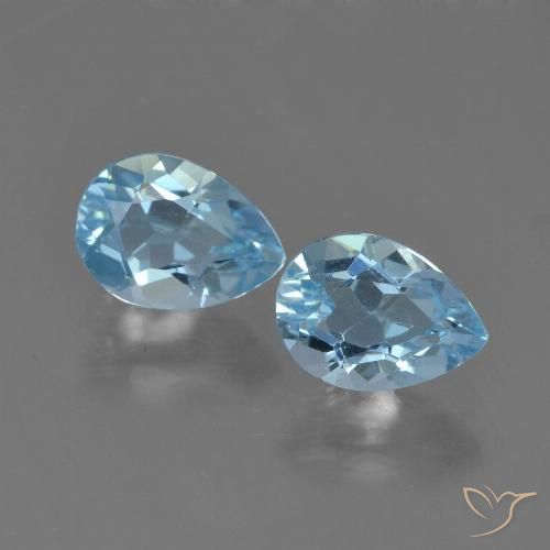1.79ctw Naturel Bleu ciel Topaze, En forme de poire, VS