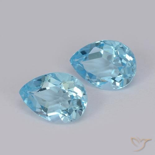 Shop natural 1.76ct Bleu ciel Topaze gems, En forme de poire, from Brésil at GemSelect. In stock, global shipping!