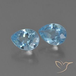 Shop natural 1.76ct Bleu Suisse Topaze gems, En forme de poire, from Brésil at GemSelect. In stock, global shipping!