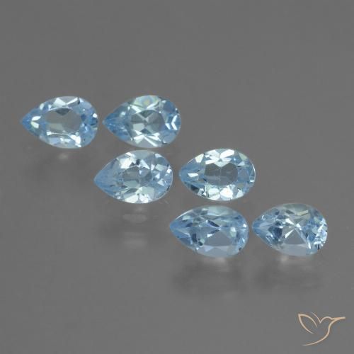 3.27ctw Naturel Bleu Suisse Topaze, En forme de poire, VS