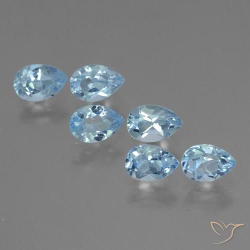 Shop natural 3.50ct Bleu ciel Topaze gems, En forme de poire, from Brésil at GemSelect. In stock, global shipping!
