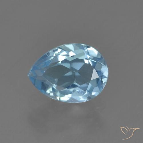1.02ct Naturel Bleu Suisse Topaze, En forme de poire, VS