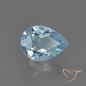 Topaze Bleu ciel naturelle En forme de poire, 0.94 ct, VS