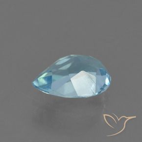 Topaze Bleu ciel naturelle En forme de poire, 0.82 ct, VS