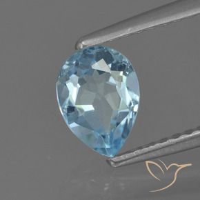 Topaze Bleu ciel naturelle En forme de poire, 0.89 ct, VS