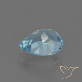 Topaze Bleu ciel naturelle En forme de poire, 0.89 ct, VS
