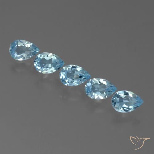 2.63ctw Naturel Bleu ciel Topaze, En forme de poire, VS