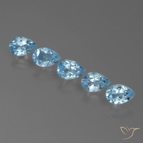 2.65ctw Naturel Bleu ciel Topaze, En forme de poire, VS
