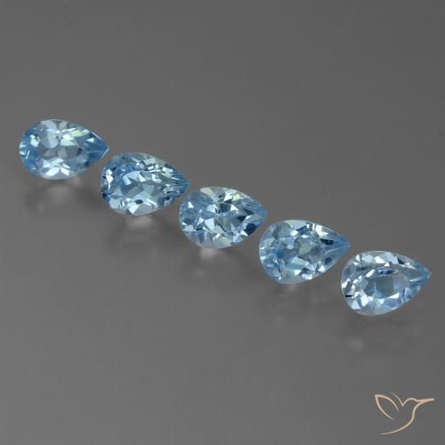 2.80ctw Naturel Bleu Suisse Topaze, En forme de poire, VS