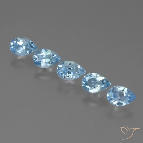 2.61ctw Naturel Bleu Suisse Topaze, En forme de poire, VS