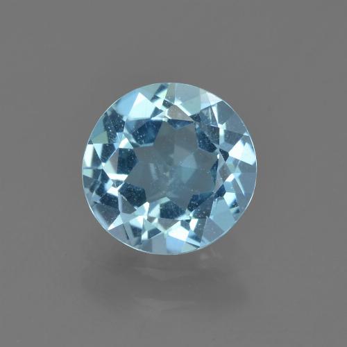Topaze bleue naturelle coupe roude, 2,17 ct, VS