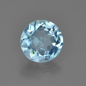 Topaze bleue naturelle coupe roude, 2,17 ct, VS