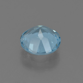 Topaze bleue naturelle coupe roude, 2,17 ct, VS
