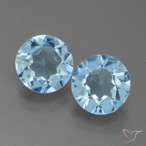 3.90ctw Naturel Bleu ciel Topaze, Tour, VS