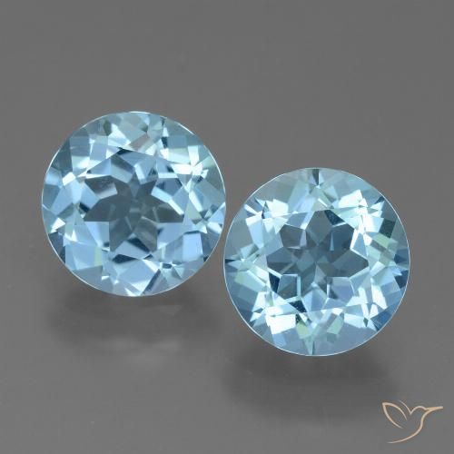 4.52ctw Naturel Bleu ciel Topaze, Tour, VVS-VS