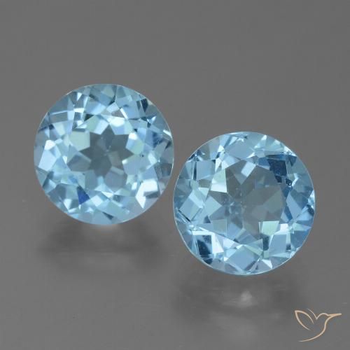 4.75ctw Naturel Bleu ciel Topaze, Tour, VVS-VS