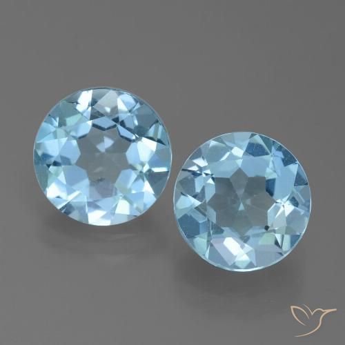 4.30ctw Naturel Bleu ciel Topaze, Tour, VVS-VS