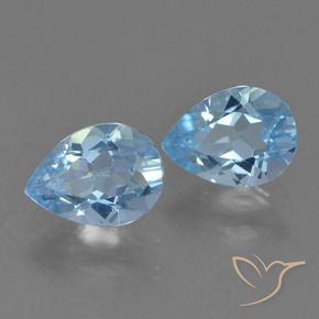 Shop natural 1.72ct Bleu Suisse Topaze gems, En forme de poire, from Brésil at GemSelect. In stock, global shipping!